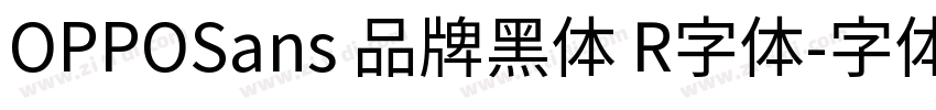 OPPOSans 品牌黑体 R字体字体转换